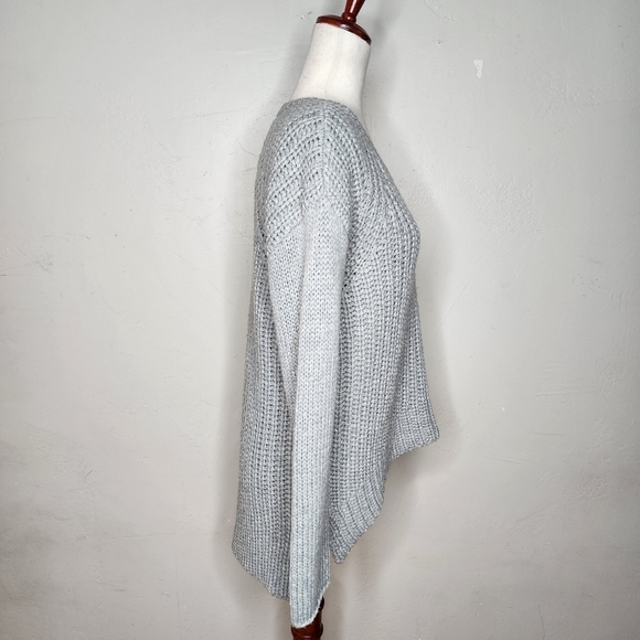 Eileen Fisher The Fisher Project Gray Crew Neck High Low Sweater Size Small - Picture 4 of 12